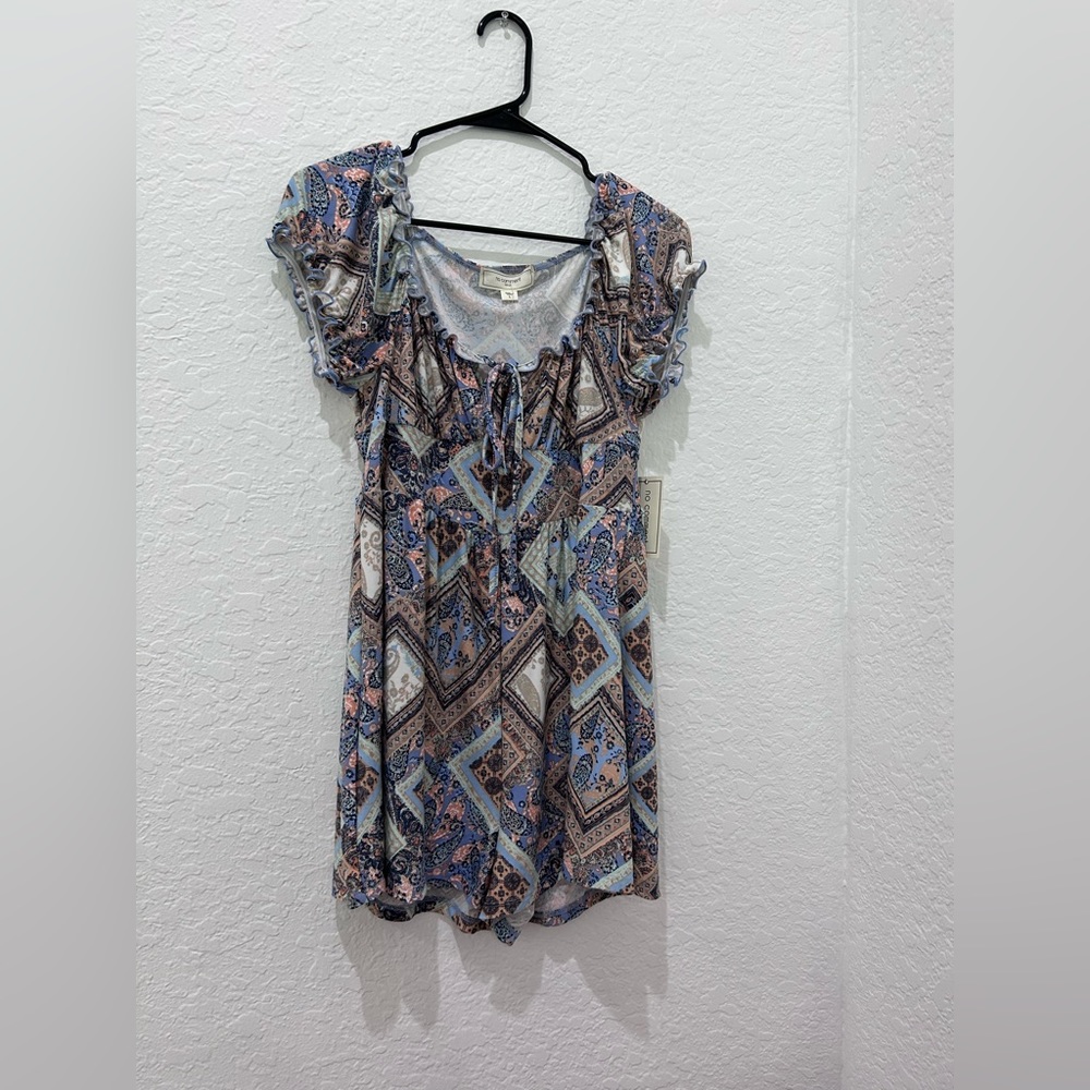 💥PRICE⬇️ NO COMMENT, NY•LA • Paisley Designes Romper • sz LARGE